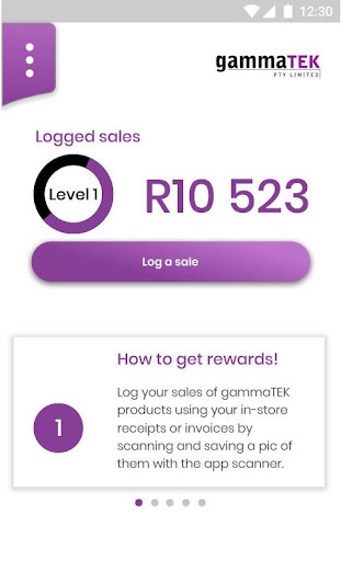 Android application GammaTek Rewards Programme screenshort