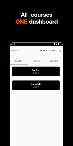 Android application ApnaTcher - Create Courses screenshort