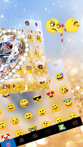 Glitter Gold Diamond Keyboard Screen 3