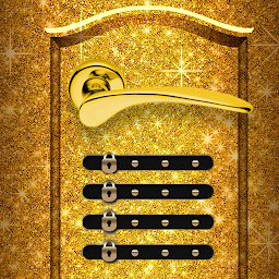 Image de l'icône serrure de porte en or