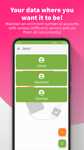 Screenshot of DAVx⁵ – CalDAV CardDAV WebDAV