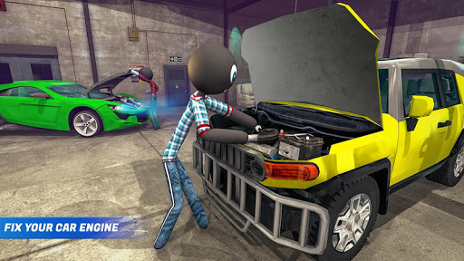 Stickman Car Garage Shop screenshot 4
