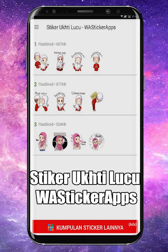 Android application Stiker Ukhti Lucu - WASticker screenshort