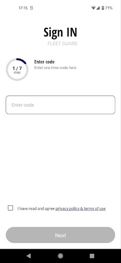 Android application Fleet Guard screenshort