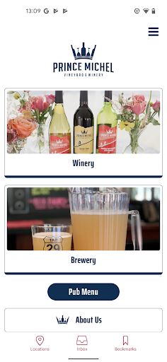 Android application Prince Michel Winery screenshort