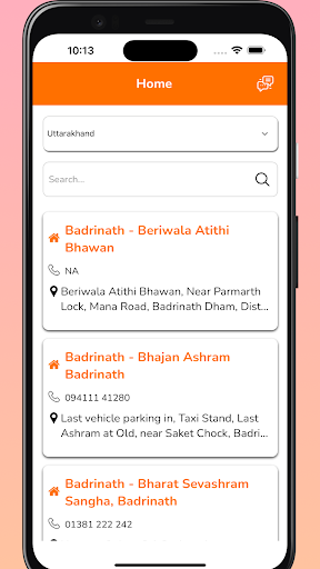 Android application Yatri Nivash screenshort