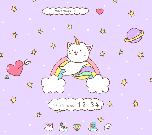 Android application Caticorn Theme +HOME screenshort