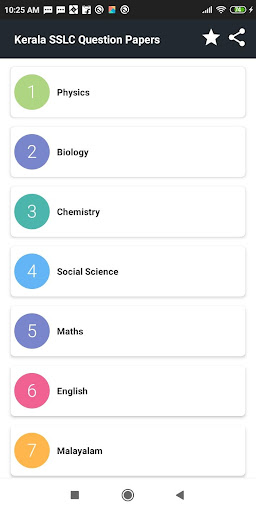 Android application SSLC Question Papers Kerala screenshort