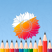 Coloring Flowers: Painting Book