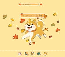 Autumn Shiba Dog Theme