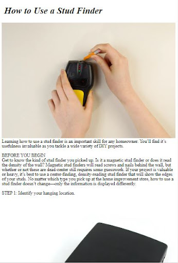 How to Use a Stud Finder Screenshot