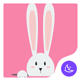 Kawaii Rabbit APUS Launcher theme for free icon