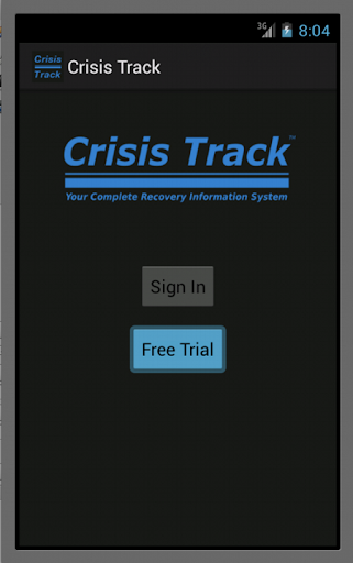 Android application Crisis Track™ screenshort