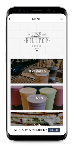 Hilltop Coffee Co. Screen 2