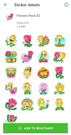Flowers Stickers for WAのおすすめ画像4