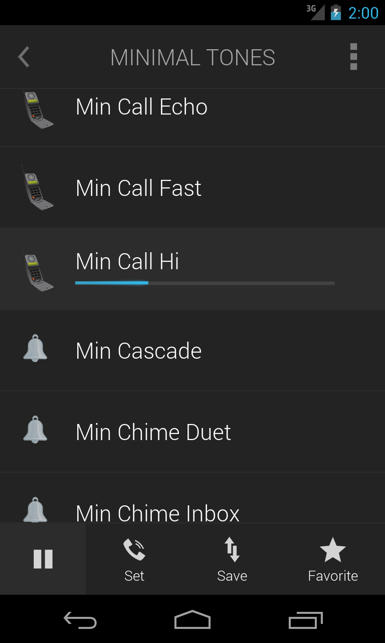 Android application Minimalist Ringtones screenshort