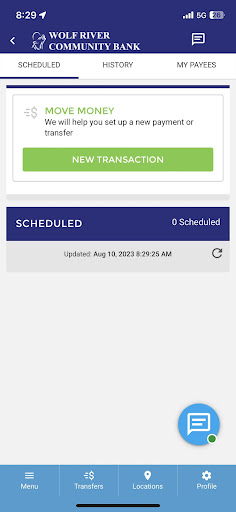 Wolf River Mobile Banking Screen 3