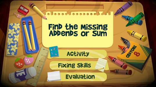 Finding Missing Addends or Sum