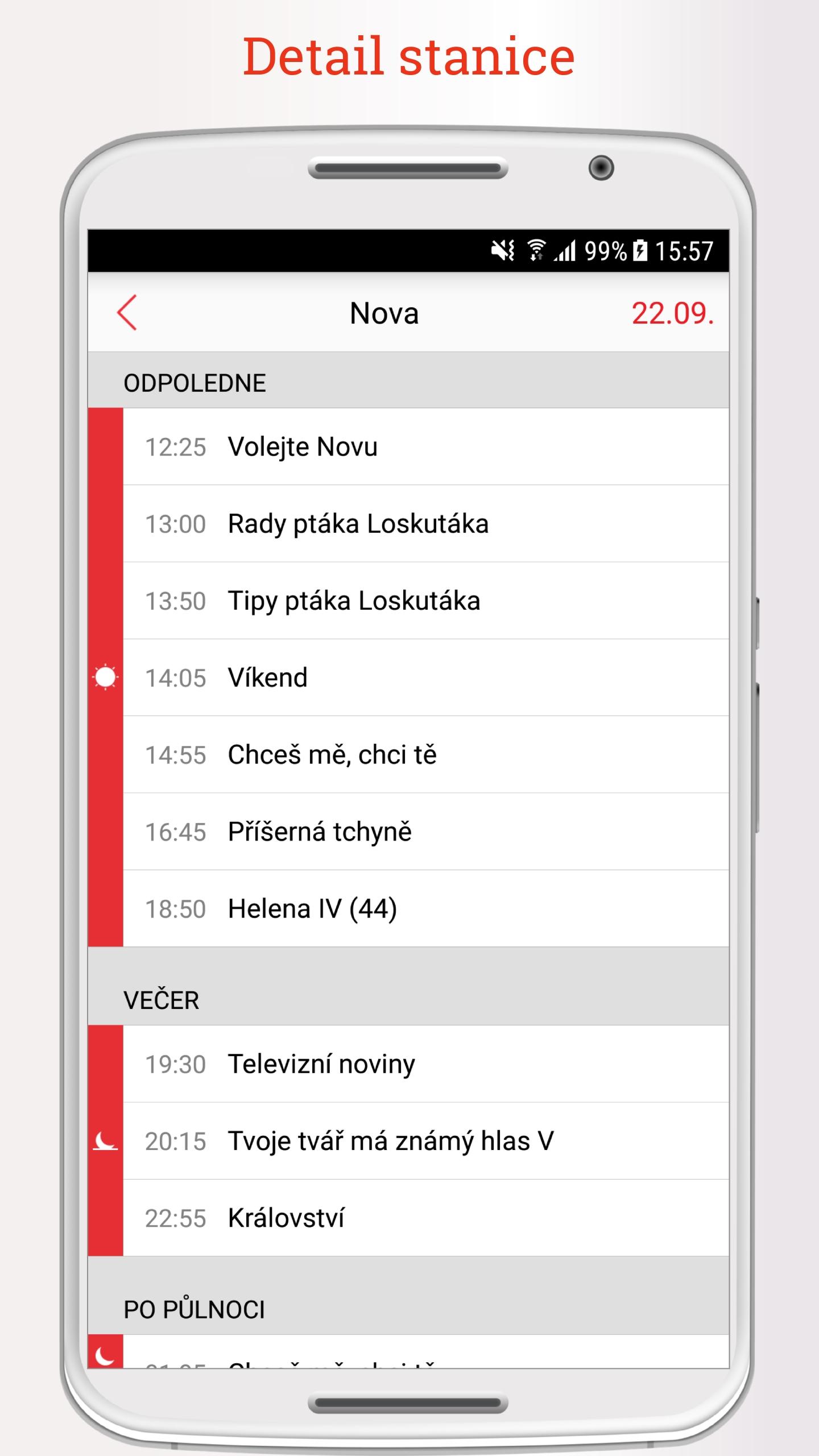 Android application TV program Blesk.cz screenshort