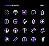 screenshot of PurpleLine Icon Pack : LineX