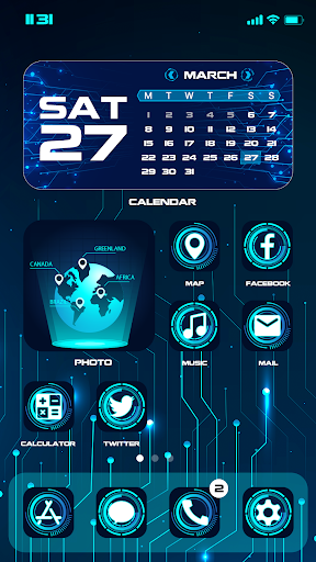 Android application Wow Technology Icon Pack screenshort