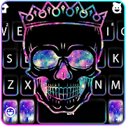 King Black Skull Keyboard Theme