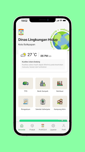 Android application DLH Kota Balikpapan screenshort