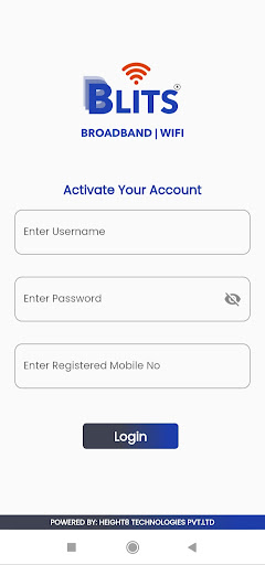 Android application Blits Broadband screenshort