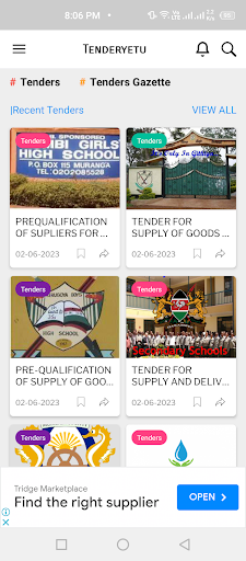 Android application Tenderyetu screenshort