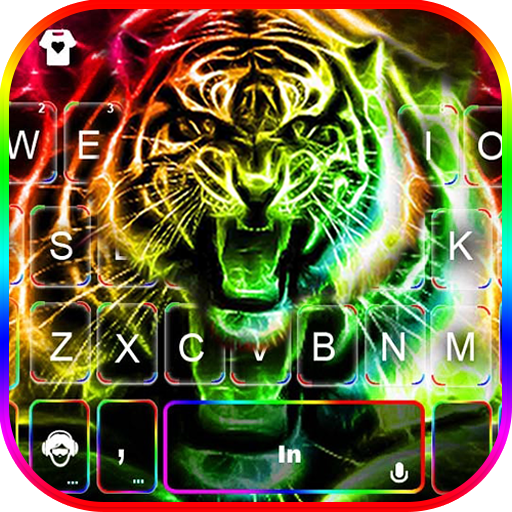 Neon Tiger Keyboard Theme  Icon