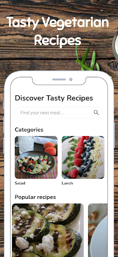 Android application Tasty Vegetarian Recipes screenshort