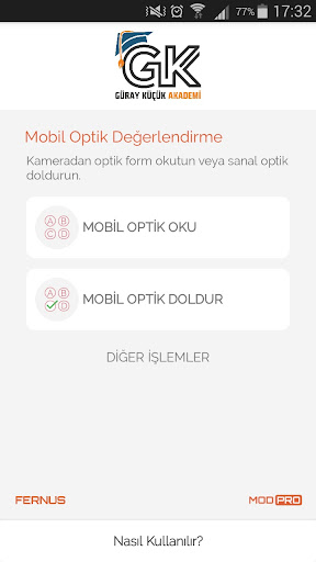 Güray Küçük Optik Okuma Screen 3
