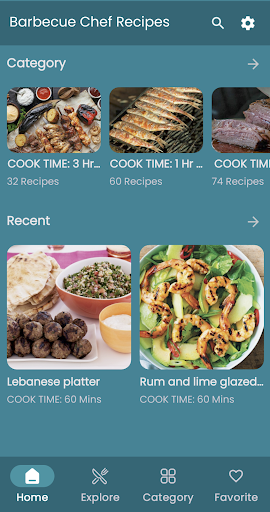 Android application Barbecue Chef Recipes screenshort