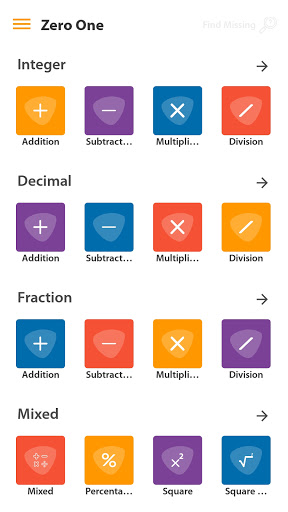 Android application Zero One screenshort