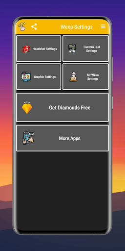 Android application Weka Settings screenshort
