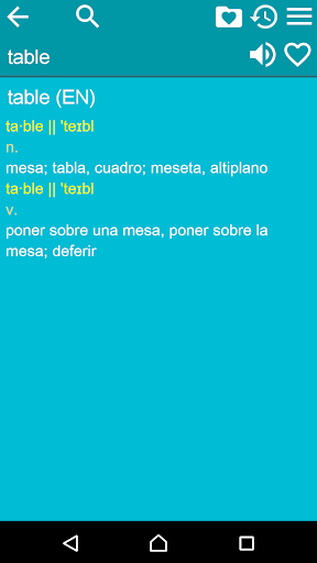 English Spanish Dictionary Screen 3