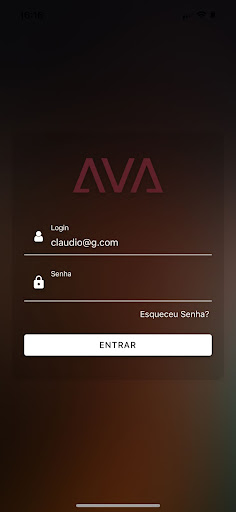 Android application AVA - TESTE screenshort