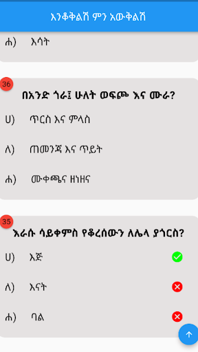 Android application እንቆቅልሽ ምን አውቅልሽ screenshort