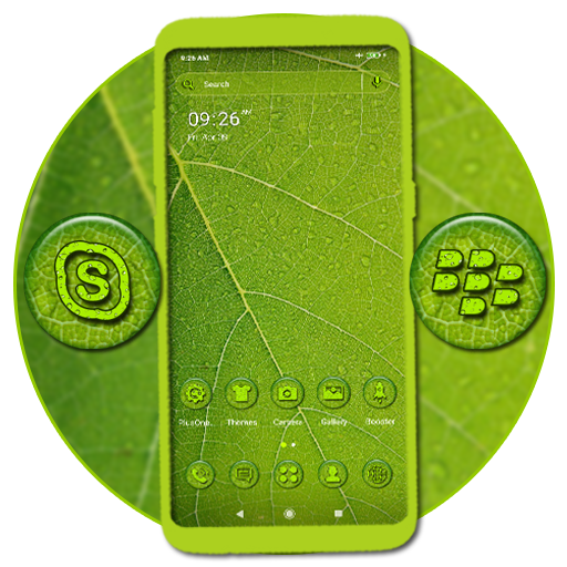 Green Leaf Drop Theme logo