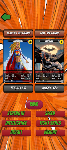 Superhero Trump Card Game Screen 3
