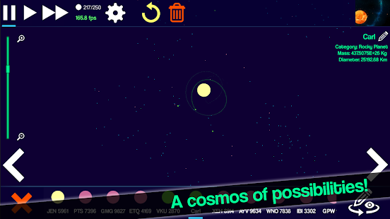 Planet Genesis - Screenshot del sistema solare