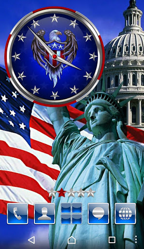 Independence Day Clock Widget Screen 2