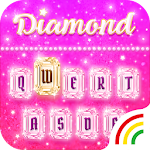 Cover Image of Download Pink Diamond Keyboard Theme -  APK