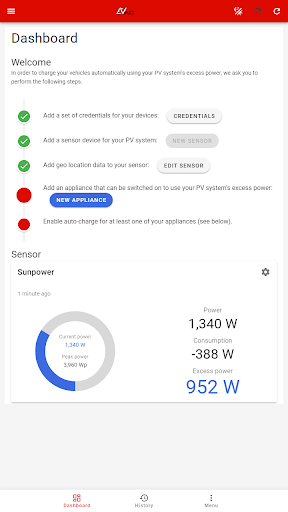 Android application EV-Autocharge screenshort