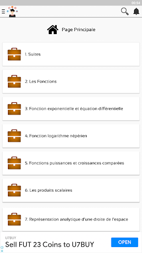 Android application Terminale S Résumé Maths screenshort