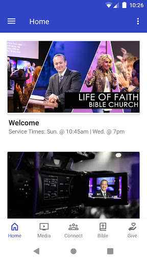 Android application Life of Faith Bible Church screenshort