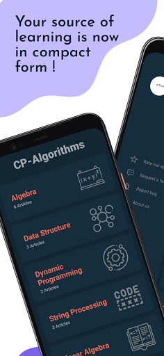 Android application CP Algorithm : Learn Data Stru screenshort