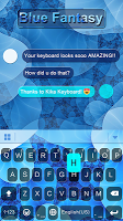screenshot of Blue Fantasy Keyboard Backgrou