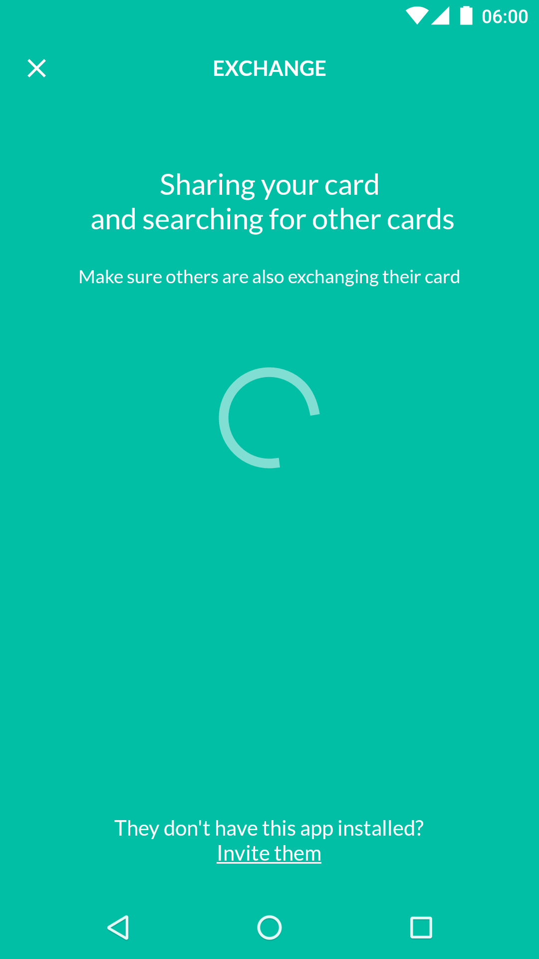 Android application Card Case: Share cards nearby screenshort