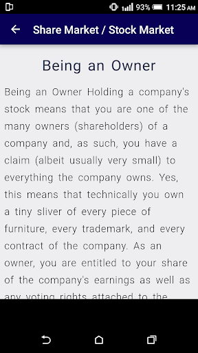 Stock & Share Market Guide Screen 3